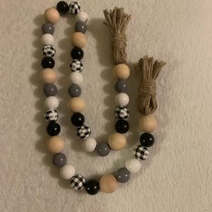 Farmhouse Wood Beaded Garland